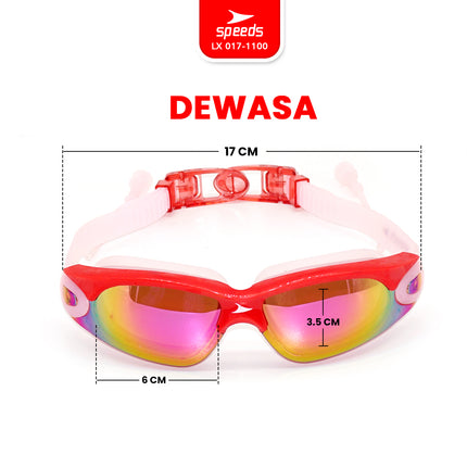 SPEEDS Kacamata Renang Swimming Goggles Dewesa Antifog & UV 017-1100