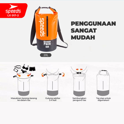 SPEEDS Tas Pelampung Waterproof Dry Bag Ocean Pack Tas Anti Air Renang Pantai Portabel LX 017-2