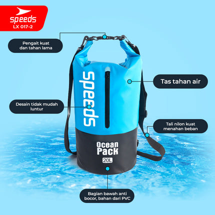 SPEEDS Tas Pelampung Waterproof Dry Bag Ocean Pack Tas Anti Air Renang Pantai Portabel LX 017-2