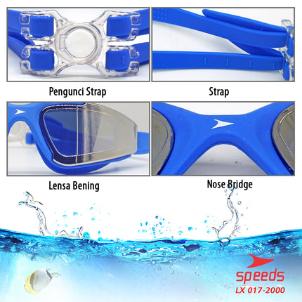SPEEDS Kacamata Renang Anak Swimming Google Antifog Anti UV Remaja 017-2000