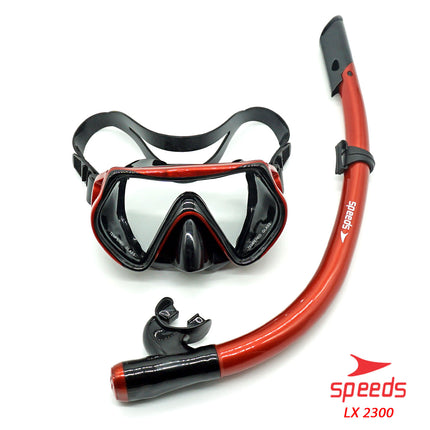 SPEEDS SNORKEL SNORKLING ALAT SELAM DIVING KARET MASK SNORKLE SET KACAMATA RENANG 017-2300