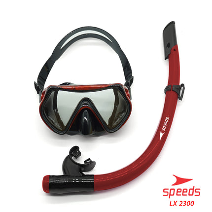 SPEEDS SNORKEL SNORKLING ALAT SELAM DIVING KARET MASK SNORKLE SET KACAMATA RENANG 017-2300