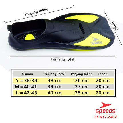 SPEEDS Kaki Katak XS & S TERBATAS! DIVING SNORKELING SNORKLING  FINS DIVING SELAM 017-2402