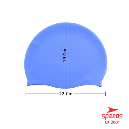 SPEEDS Topi Renang Dewasa Anak / Silicone Swim Cap / Penutup Kepala Renang All Size 017-2601