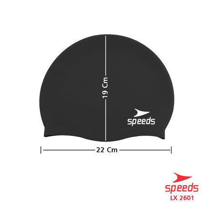SPEEDS Topi Renang Dewasa Anak / Silicone Swim Cap / Penutup Kepala Renang All Size 017-2601