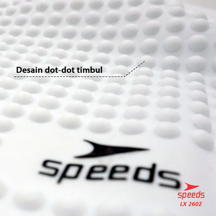 SPEEDS Topi Renang Swimcap Pelindung Telinga Unisex Bahan Silikon Karet Ringan Elastis Anti Air 2602