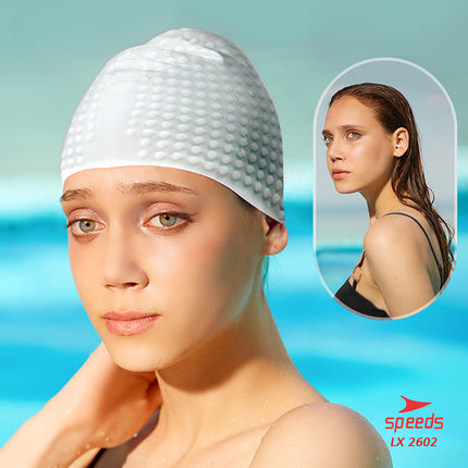 SPEEDS Topi Renang Swimcap Pelindung Telinga Unisex Bahan Silikon Karet Ringan Elastis Anti Air 2602