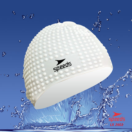 SPEEDS Topi Renang Swimcap Pelindung Telinga Unisex Bahan Silikon Karet Ringan Elastis Anti Air 2602