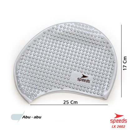 SPEEDS Topi Renang Swimcap Pelindung Telinga Unisex Bahan Silikon Karet Ringan Elastis Anti Air 2602