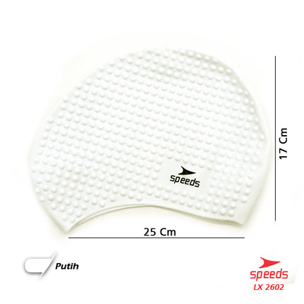 SPEEDS Topi Renang Swimcap Pelindung Telinga Unisex Bahan Silikon Karet Ringan Elastis Anti Air 2602