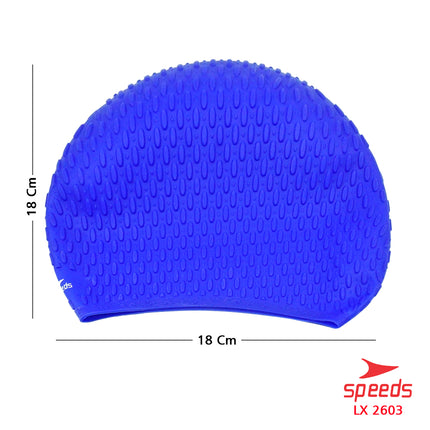 SPEEDS Topi Renang Swimcap Pelindung Telinga Unisex Bahan Silikon Karet Ringan Elastis Anti Air 2603