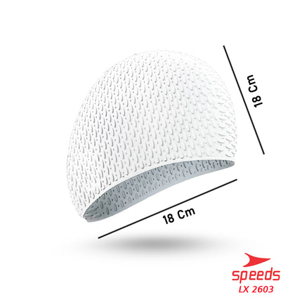 SPEEDS Topi Renang Swimcap Pelindung Telinga Unisex Bahan Silikon Karet Ringan Elastis Anti Air 2603