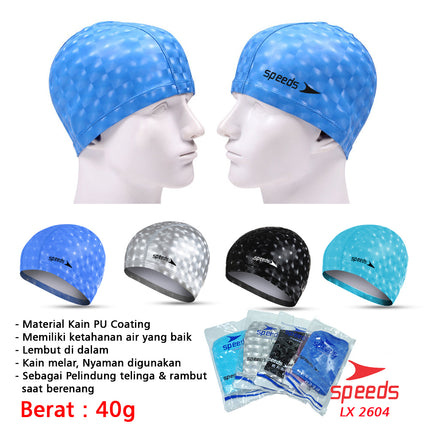 SPEEDS Topi Renang Motif Penutup Kepala Renang Anak Size Silicone Swim Cap 017-2604