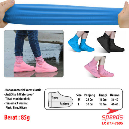 SPEEDS Cover Shoes Cover Sepatu Rain Shoes Pelindung Sepatu Anti Air Hujan 017-2605