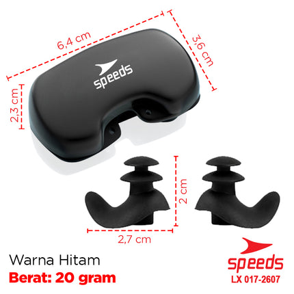 SPEEDS Ear Plug Ear Clip Penutup Hidung Anti Air Renang Diving Penutup Telinga 017-2607