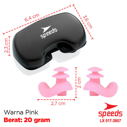 SPEEDS Ear Plug Ear Clip Penutup Hidung Anti Air Renang Diving Penutup Telinga 017-2607