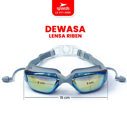 SPEEDS Kacamata Renang Dewesa Swimming Goggles Antifog & UV Shield 017-3000