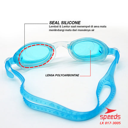 SPEEDS Kacamata renang anak Dewasa Remaja ANTI FOG & UV PROTECTION 017-3005