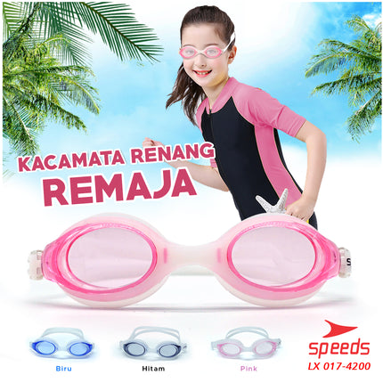 SPEEDS Kacamata Renang Swiming Remaja & Dewasa Clear Bening Berwarna Anti Embun UV Googles 017-4200