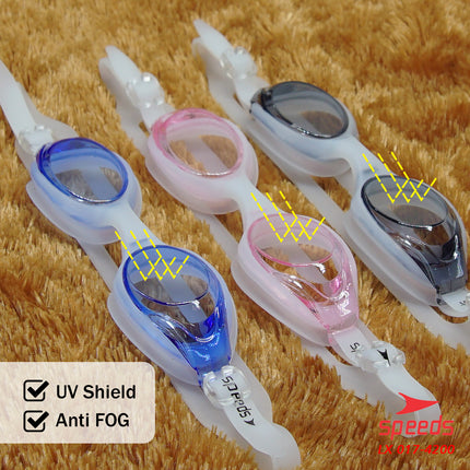 SPEEDS Kacamata Renang Swiming Remaja & Dewasa Clear Bening Berwarna Anti Embun UV Googles 017-4200