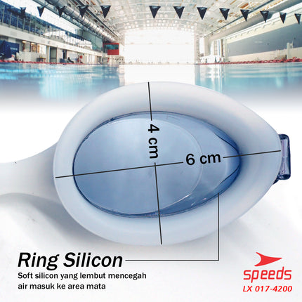 SPEEDS Kacamata Renang Swiming Remaja & Dewasa Clear Bening Berwarna Anti Embun UV Googles 017-4200
