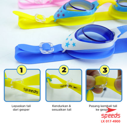 SPEEDS Kacamata renang anak Dewasa Remaja ANTI FOG & UV PROTECTION 017-4900