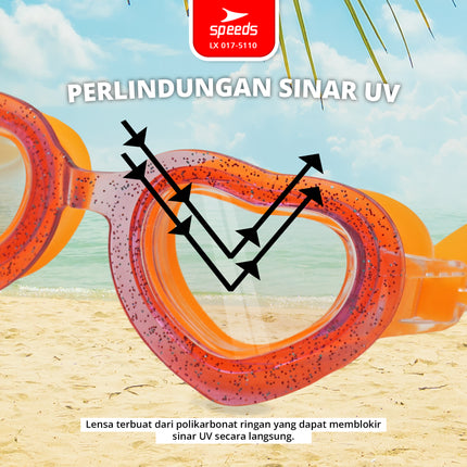 SPEEDS Kacamata Renang Anak Kids Swimming Goggles Anti Fog UV Protection Perlengkapan Berenang 017-5110