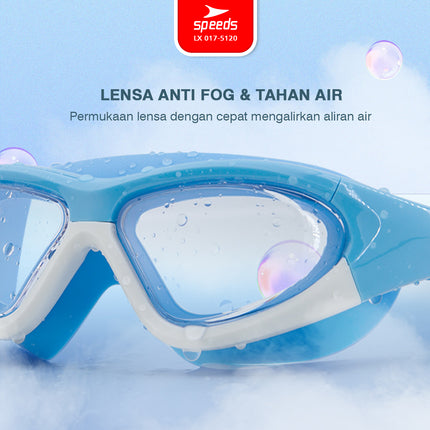 SPEEDS Kacamata Renang Built-In Earplug Anak Elastis Anti FOG UV Kids Swimming Glasses Goggles Perlengkapan Renang 017-5120