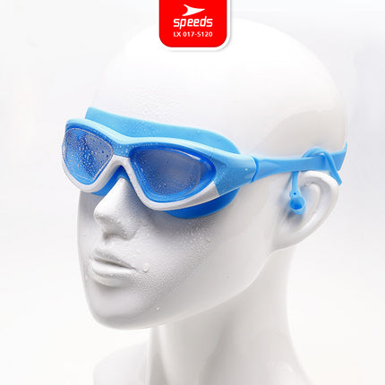 SPEEDS Kacamata Renang Built-In Earplug Anak Elastis Anti FOG UV Kids Swimming Glasses Goggles Perlengkapan Renang 017-5120