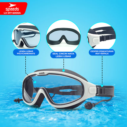 SPEEDS Kacamata renang anak Dewasa Remaja ANTI FOG & UV PROTECTION 017-6000A