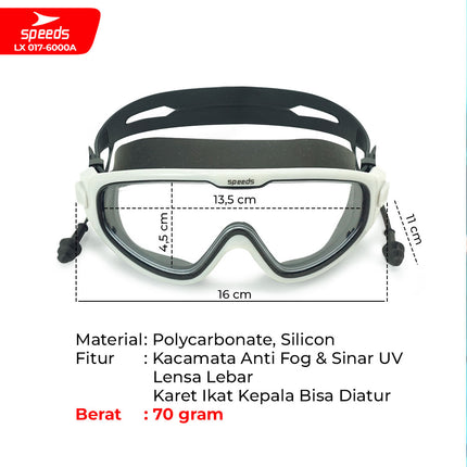 SPEEDS Kacamata renang anak Dewasa Remaja ANTI FOG & UV PROTECTION 017-6000A