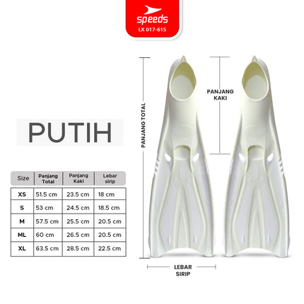 SPEEDS Kaki Katak Diving Fins Perlengkapan Snorkeling Laut Menyelam Kaki Kodok 017-615