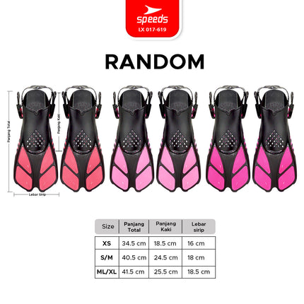 SPEEDS Kaki Katak Fin Renang Snorkeling Fins Diving Fin Kaki Katak Renang 017-619