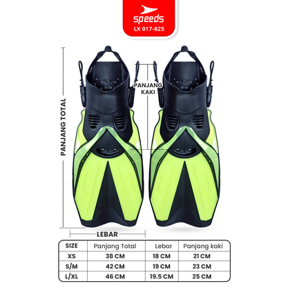 SPEEDS Fin Kaki Katak Diving Fins Snorkeling Equipment Peralatan Menyelam 017-625