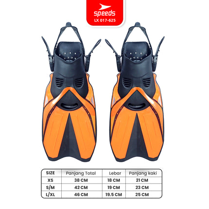 SPEEDS Fin Kaki Katak Diving Fins Snorkeling Equipment Peralatan Menyelam 017-625