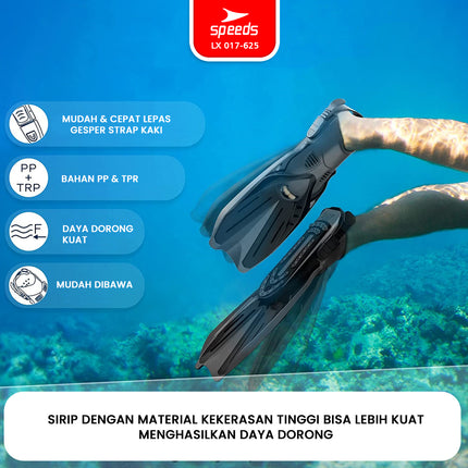 SPEEDS Fin Kaki Katak Diving Fins Snorkeling Equipment Peralatan Menyelam 017-625