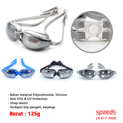 SPEEDS Kacamata renang Miror ANTI FOG & UV PROTECTION 017-7000