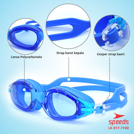 SPEEDS Kacamata Renang Dewesa Swimming Goggles Anti Fog & UV Shield 017-7100