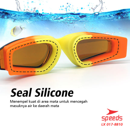 SPEEDS Kacamata Renang Dewasa Anti Fog & UV + Earplug Kacamata Renang Universal LX 017-8810