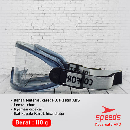 SPEEDS Kacamata Anti Virus / Kacamata Safety Glass / Kacamata APD LX 017-9000
