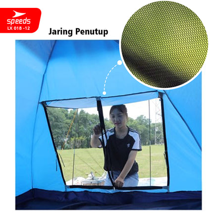 SPEEDS Tenda Camping Family Otomatis Piknik Gunung Mendak Dengan Alas Anti Air 018-12