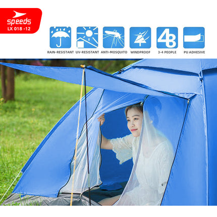 SPEEDS Tenda Camping Family Otomatis Piknik Gunung Mendak Dengan Alas Anti Air 018-12