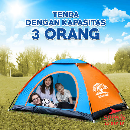 SPEEDS Tenda Camping Gunung Mendaki Army Dome 2-3 Orang Dengan Alas Tenda Anti Air 018-13