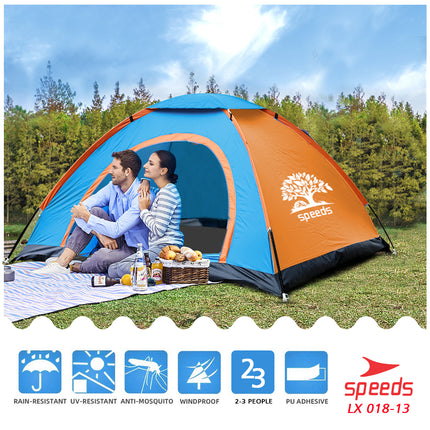 SPEEDS Tenda Camping Gunung Mendaki Army Dome 2-3 Orang Dengan Alas Tenda Anti Air 018-13
