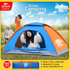 SPEEDS Tenda Camping Gunung Mendaki Army Dome 4-5 Orang Dengan Alas Tenda Anti Air 018-14