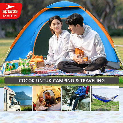 SPEEDS Tenda Camping Gunung Mendaki Army Dome 4-5 Orang Dengan Alas Tenda Anti Air 018-14