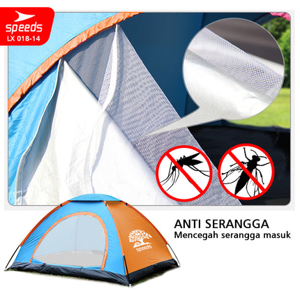 SPEEDS Tenda Camping Gunung Mendaki Army Dome 4-5 Orang Dengan Alas Tenda Anti Air 018-14