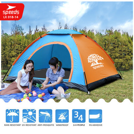 SPEEDS Tenda Camping Gunung Mendaki Army Dome 4-5 Orang Dengan Alas Tenda Anti Air 018-14