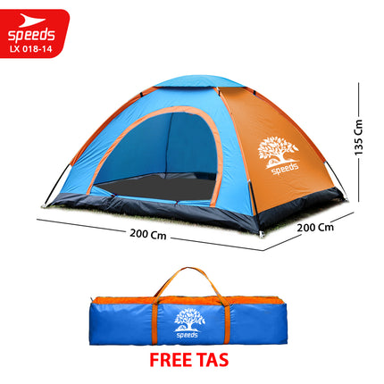 SPEEDS Tenda Camping Gunung Mendaki Army Dome 4-5 Orang Dengan Alas Tenda Anti Air 018-14