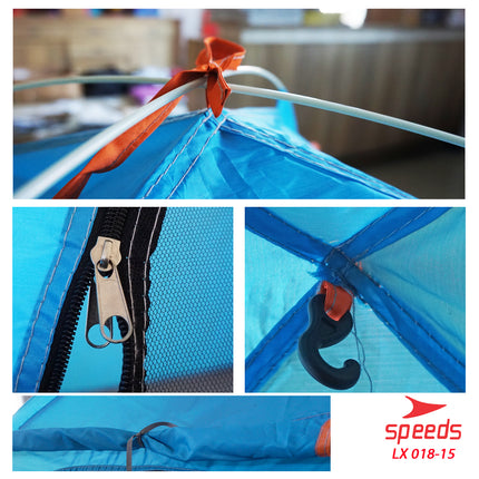 SPEEDS Tenda Anak Karakter Kartun Camping Outdoor Otomatis Anti Air LX 018-15